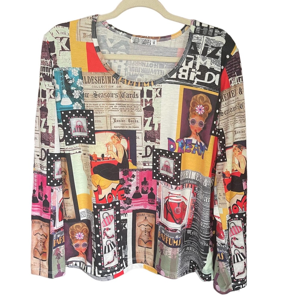 LOVE AMOUR| VINTAGE WOMENS TOP| SIZE‎ XL